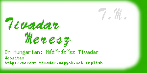 tivadar meresz business card